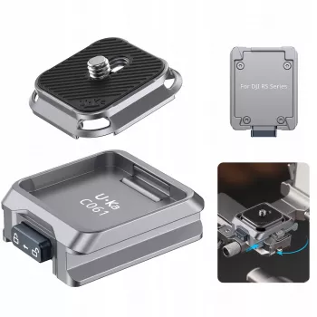 ULANZI C061 Quick Release Plate Adapter for DJI RS 2/3/4 Series Gimbals - Arca-Swiss Compatible
