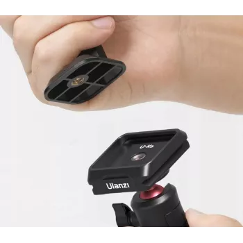 ULANZI MA54 Phone Holder with 1/4 inch Thread and Arca-Swiss Quick Release Plate, Black