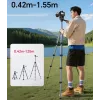 ULANZI TT39 155cm Alumīnija Statīvs ar Telefona Turētāju DSLR, Bezspoguļa un Viedtālruņiem