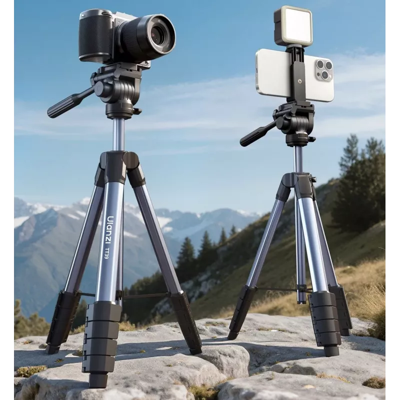 ULANZI TT39 155cm Alumīnija Statīvs ar Telefona Turētāju DSLR, Bezspoguļa un Viedtālruņiem