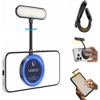Ulanzi M10 L289 Magnētiskā LED Lampa ar Elastīgu Kaklu, MagSafe Savietojama, 2700K-6500K, Bezpakāpju Aptumšošana, 800mAh, USB-C