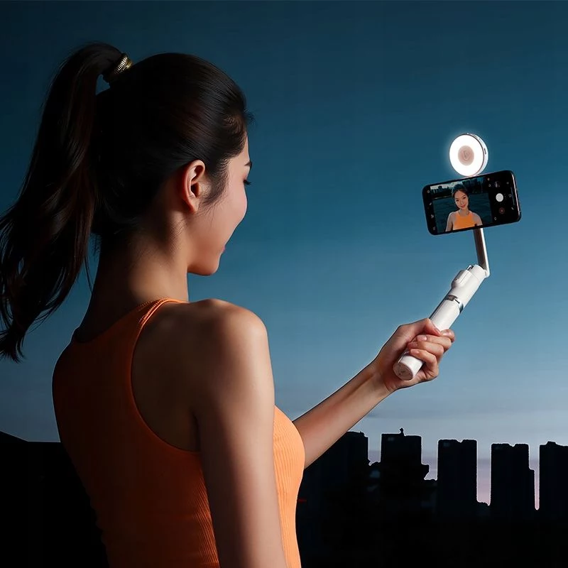 ULANZI LM23 LED Video Light ar spoguli un MagSafe stiprinājumu, 6W Bi-Color 2500K-9000K, 2000mAh akumulators, USB-C, melns