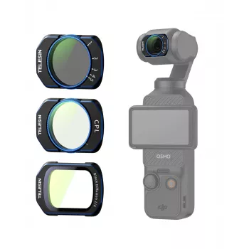 Telesin S5-FLT-44-TDJ CPL / VND / Black Mist 1/4 filtru komplekts DJI Osmo Pocket 4/3
