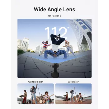 Telesin S5-FLT-48-TDJ platleņķa objektīvs DJI Osmo Pocket 3