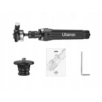 ULANZI TT35 Carbon Fiber Mini Tripod 28cm ar lodveida galvu, 1/4 collu skrūve, Arca-Swiss plate, DSLR/Bezspoguļa/Darbības kameras/Viedtālrunim, Melns