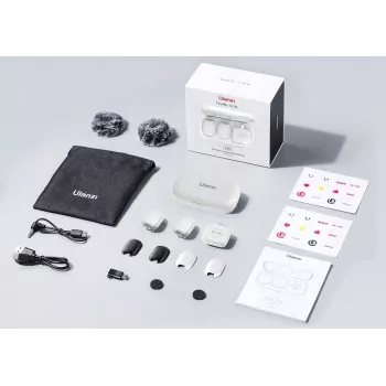 Ulanzi A30 Tiny bezvadu audio pārraides komplekts - USB-C, balts