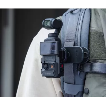 ULANZI CK02 Quick Release Camera Clip Mount ar magnētisko plāksni mugursomas siksnai, jostai, plecu siksnai, melns