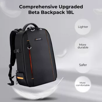 K&F Concept KF13.140 Liela DSLR kameras mugursoma 2 kamerām, 6-8 objektīviem, 15.6 collu klēpjdatoram, Melna