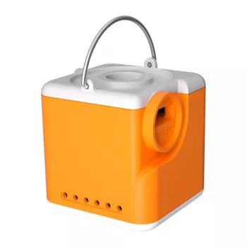 Flextail Nano Pump 5C1 portatīvais elektriskais gaisa sūknis ar kempinga lukturīti, oranžs
