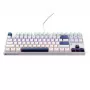 Machenike K500B-B87 vadu mehāniskā spēļu tastatūra, 87 taustiņi TKL, Red slēdži, RGB fona apgaismojums, balta