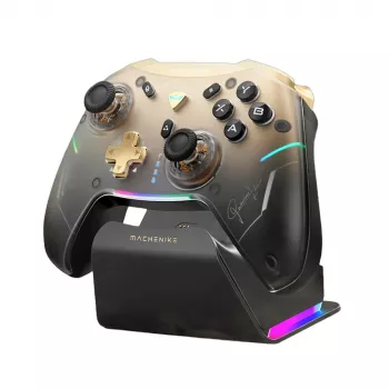 Machenike G5Pro Premium Edition bezvadu spēļu kontrolieris ar uzlādes dokstaciju - Melns & Zelts