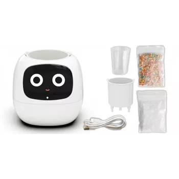 PlantsIO IVY White Hydroponic Smart Garden ar pilna spektra LED augšanas gaismām, 4 augu podiem, automātisku laistīšanu un lietotnes vadību