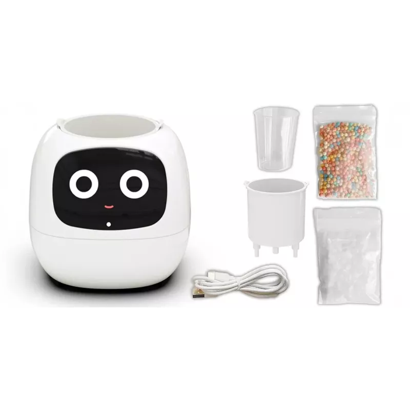 PlantsIO IVY White Hydroponic Smart Garden ar pilna spektra LED augšanas gaismām, 4 augu podiem, automātisku laistīšanu un lietotnes vadību