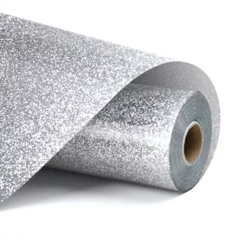 LOKLIK Glitter Heat Transfer Vinyl - Silver - 30.5 x 90 cm (SG-HTV-1570-US-L-B2B)