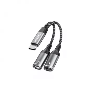 Dudao L13C+ 2-in-1 USB-C uz USB-C adapteris ar audio un uzlādi