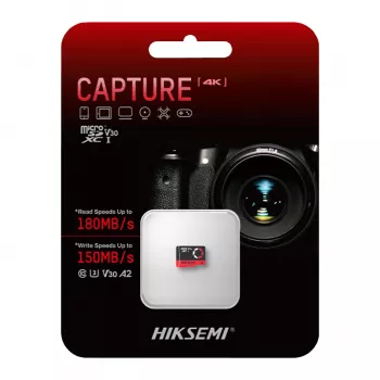 HIKSEMI M-SD Series Capture 128GB microSDXC TLC UHS-I U3 V30 A2 Memory Card 180MB/s Read 150MB/s Write
