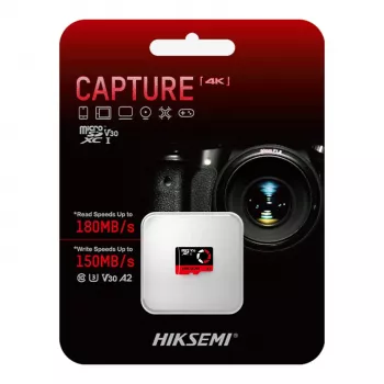 HIKSEMI Capture Series 512GB MicroSDXC Memory Card UHS-I U3 V30 A2 180MB/s Read 150MB/s Write TLC