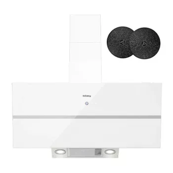 ISEASY TV1390D4-CC-I2 Sienas nosūcējs 90cm 750m³/h Nerūsējošais tērauds Melns stikls
