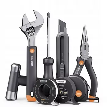Deli 108-Piece Household Tool Set Grey