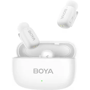 BOYA MINI-13 Bezvadu Mikrofonu Sistēma 2TX+2RX Balta