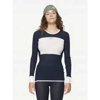 Devold Wool Mesh 190 Shirt Women's Base Layer - Ink/Offwhite, Size M