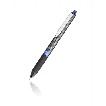 Pentel K497-C izvelkamā gēla pildspalva - zila tinte - 0.5 mm adatas gals - melns korpuss - 1 iepakojums