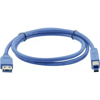 Kramer Electronics C-USB3/AB-3 USB 3.0 kabelis - USB Type A (tēviņš) uz USB Type B (tēviņš) - 3m (10 pēdas) - Melns