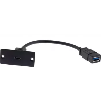 Kramer Electronics WU-CA(W) USB kabelis 0.12 m USB 3.2 Gen 1 USB-A uz USB-C Melns
