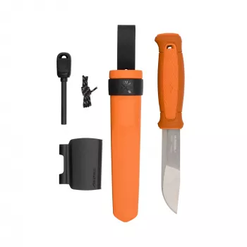 Morakniv Kansbol Fixed Blade Knife with Survival Kit, Orange