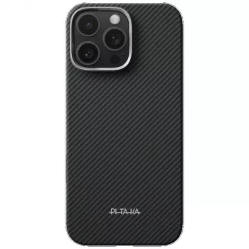 PITAKA Ultra-Slim PitaTap MagSafe Case for iPhone 16 Pro Max, Black/Grey