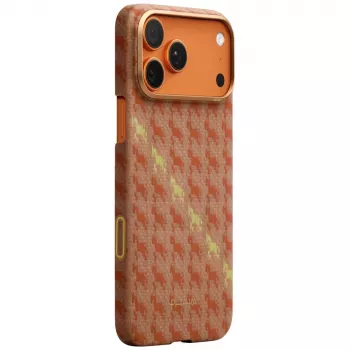 PITAKA Happiness Rides Edge Case MagSafe for iPhone 17 Pro Amber