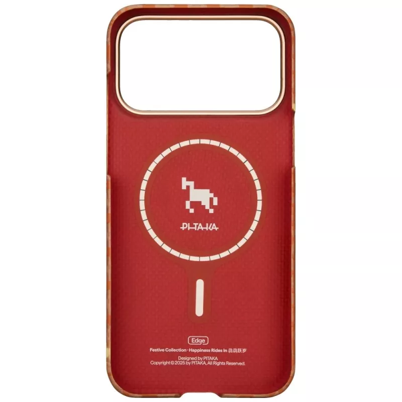 PITAKA Happiness Rides Edge Case MagSafe for iPhone 17 Pro Amber