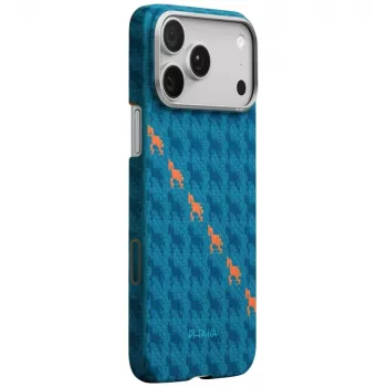 PITAKA Happiness Rides Edge Case MagSafe for iPhone 17 Pro Indigo