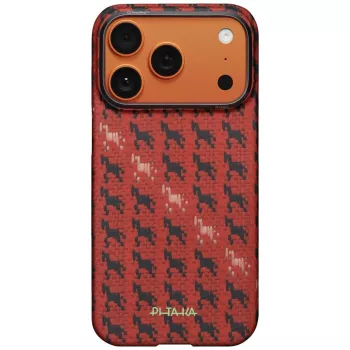 PITAKA Edge Case Happiness Rides In iPhone 17 Pro Max - Cinnabar Steed