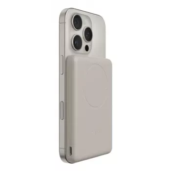 Belkin BoostCharge Slim BPD020HQSA magnētiskais pārnēsājamais akumulators 5000 mAh, 7,5 W, Sand