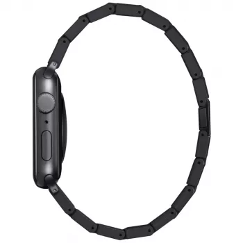PITAKA Carbon Fiber Link Band Retro Apple Watch 42/44/45/49mm Melni Pelēks