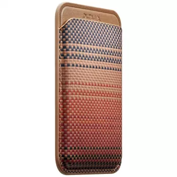 PITAKA Woven Wallet MagSafe Magnetic Card Holder for iPhone - Sunset