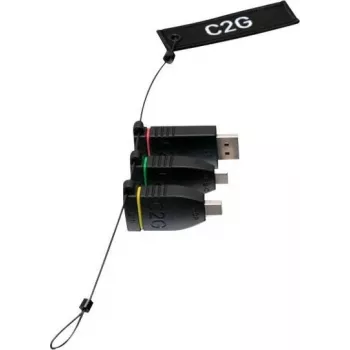 C2G Universal Adapter Ring ar krāsu kodētiem savienotājiem - Video/Audio adapteru komplekts - Melns - 4K atbalsts