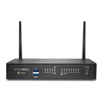 SonicWall TZ Series (Gen 7) TZ270W Security Appliance ar 3 gadu Advanced Protection Service Suite un 1 gada Cloud Secure Edge SIA-Basic (10 lietotāji) un 1 gada SPA-Advanced (3 lietotāji) - 1G