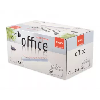 ELCO Office aploksne C5/6 (114 x 229 mm), bez lodziņa, pašlīmējoša, 80 g/m², balta, 200 gab. (74532.12)