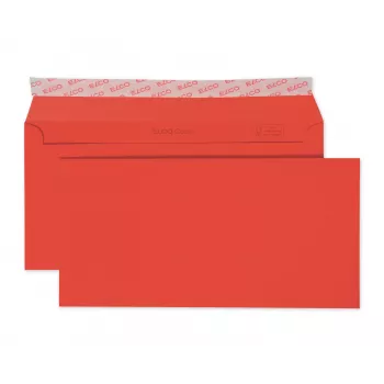 ELCO Color aploksne C5/6 (114 x 229 mm), bez lodziņa, 100 g/m², sarkana, 250 gab. (18833.92)