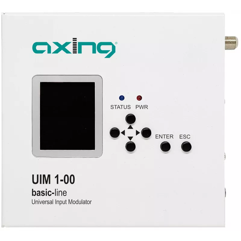 AXING UIM 1-00 Universālais ievades modulators HDMI CVBS YPbPr uz RF DVB-T/C
