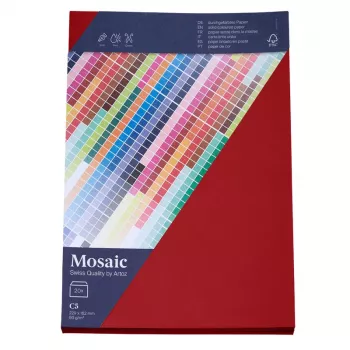 Artoz Papier Mosaic aploksnes DIN C5 bezloga Fire Red ar līmējumu 20 gab. (9439420-587)