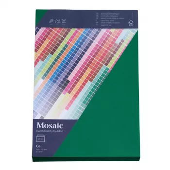 Artoz Papier Mosaic aploksnes DIN C6 bez loga, egļu zaļā, gumētas (mitrās līmēšanas), 20 gab.