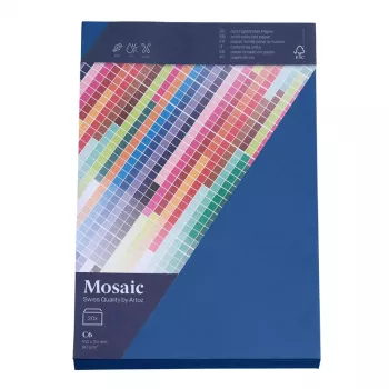 Artoz Papier Mosaic aploksnes DIN C6 bezloga, jūras zila, gumētas, 20 gab.