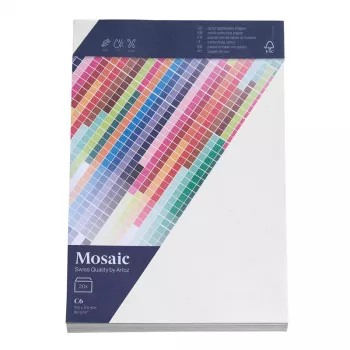 Artoz Papier Mosaic aploksnes DIN C6 bezloga baltas slapjās līmes 20 gab.