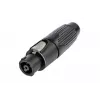 Neutrik NLT8FX-BAG speakON 8-polu sieviešu kabeļa savienotājs, melns, poliamīds, cinks, IP50, 250V, 50A