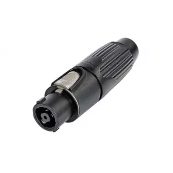 Neutrik NLT8FX-BAG speakON 8-polu sieviešu kabeļa savienotājs, melns, poliamīds, cinks, IP50, 250V, 50A