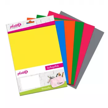 Plottix PremiumFlex Heat Transfer Vinyl 6 Sheets Assorted Colors Flex Film 20.0 cm x 30.0 cm