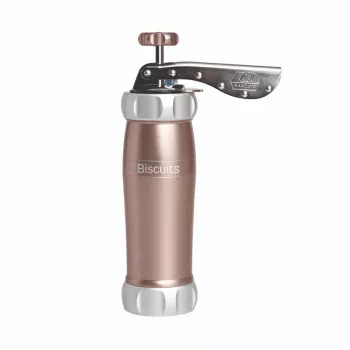 Marcato Pastry Press Powder Pink - Manual Cookie Press with 20 Dies